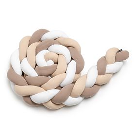 Braided Bumper - White, Beige, and Mocha