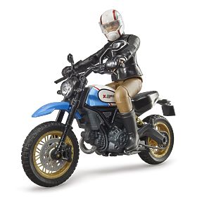Bruder 63051 BWORLD Motorcycle Scrambler Ducati Cafe Racer with Rider