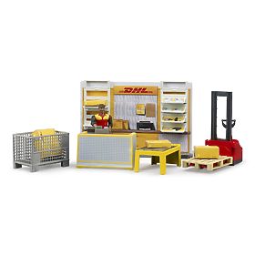 Bruder BWORLD DHL Parcel Shop with Accessories