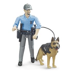 Bruder BWORLD Policeman with Dog, Bruder