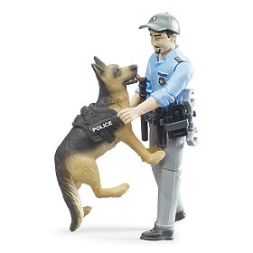 Bruder BWORLD Policeman with Dog, Bruder