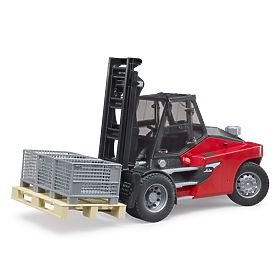 Bruder Linde HT160D Forklift with Pallet and 3 Boxes, Bruder