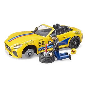 Bruder Off-Road Vehicle RAM with Sports Car and Figure