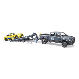 Bruder Off-Road Vehicle RAM with Sports Car and Figure