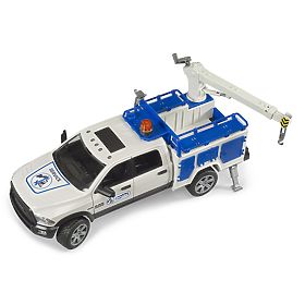Bruder RAM 2500 Service Truck with Rotating Crane and Beacon