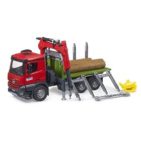 Bruder Timber Transporter with Hydraulic Arm MB Arocs, Bruder