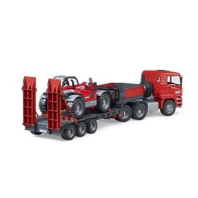 Bruder Truck with Trailer MAN TGA and Manitou Telescopic Loader, Bruder