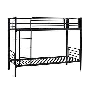  Two-story metal bed BUNKY 200x90 cm - black