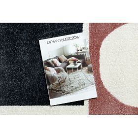Carpet FUSION 0213 White/Dark Pink - Geometric, Modern, Abstract, F.H.Kabis