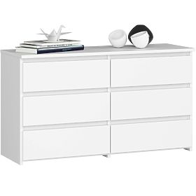 CHEST OF DRAWERS CL100 6 DRAWERS WHITE