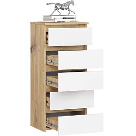 CHEST OF DRAWERS CL5 PK OAK ARTISAN / WHITE