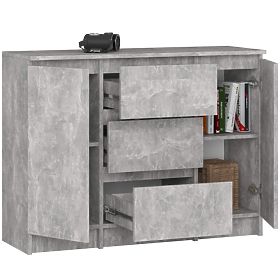 CHEST OF DRAWERS K100 2D 3SZ PK CONCRETE