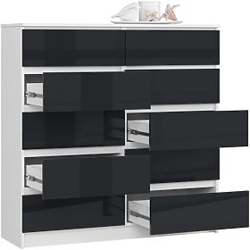 CHEST OF DRAWERS K120 10 DRAWERS CLP PK GRAPHITE GLOSS