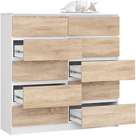 CHEST OF DRAWERS K120 10SZ CLP PK WHITE / SONOMA
