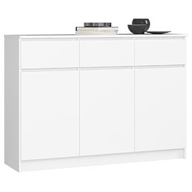 CHEST OF DRAWERS K140 3D 3SZ CLP PK WHITE