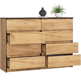 CHEST OF DRAWERS K140 8SZ CLP OAK CRAFT