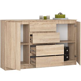 CHEST OF DRAWERS K160 2D 4SZ CLP PK OAK SONOMA