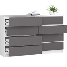 CHEST OF DRAWERS K160 8SZ CLP PK WHITE / GRAY