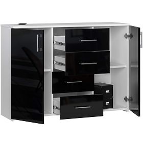 CHEST OF DRAWERS K45 PK BLACK GLOSS