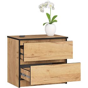 CHEST OF DRAWERS K60 2SZ CLP PK CRAFT OAK