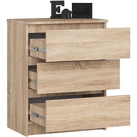 CHEST OF DRAWERS K60 3SZ CLP PK OAK SONOMA
