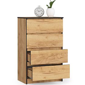 CHEST OF DRAWERS K60 4SZ CLP PK CRAFT OAK