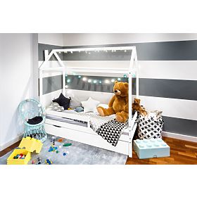 Children's House Bed Paul - White