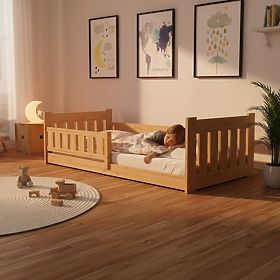 Children's Bed Tom - Natural, Low, BANABY