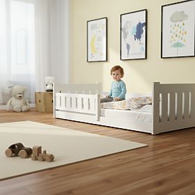 Children's Bed Tom - White, Low