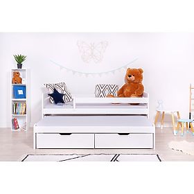 Children's Bed with Trundle Praktik Modern - White, Ourbaby®