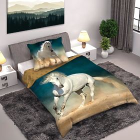 Children's bedding 140x200 cm + 70x90 cm White horse