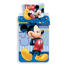 Children's Bedding Mickey 'Hello' 140x200 cm + 70x90 cm, Mickey Mouse
