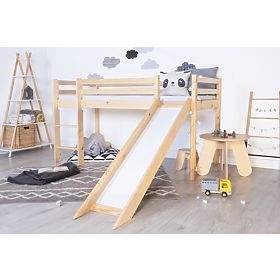 Children's Loft Bed Ourbaby Modo with Slide - Pine