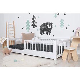 Children's Low Bed Montessori Ourbaby - White