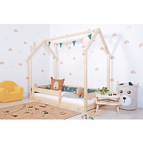 Children's Montessori House Bed Chimney - lacquered