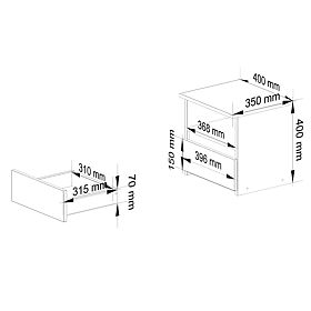 CL1 PK WHITE / GRAPHITE GRAY DRESSER