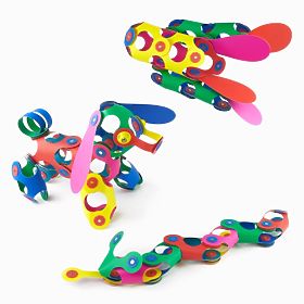 Clixo flexible magnetic kit, 42 pcs - Rainbow