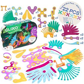 Clixo, Tropical Birds from the Rainforest, Magnetic Building Set 22 pcs