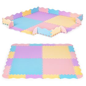 Colorful Foam Play Mat for Children with Fence 141.5x141.5 cm 24 pcs IPLAY