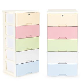 Colorful Shelf Unit on Wheels Five