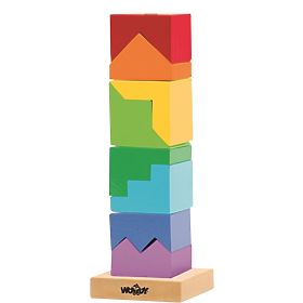 Colorful Stacking Tower on a Stick