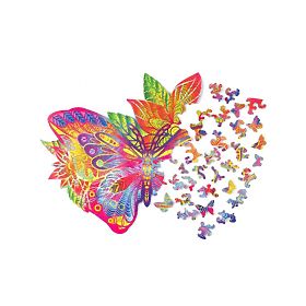 Colorful wooden puzzle - butterfly