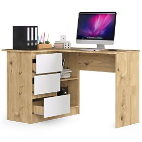 CORNER DESK B16 CLP LEFT ARTISAN OAK / WHITE