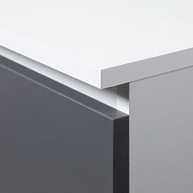 CORNER DESK B20 CLP LEFT WHITE / GRAY