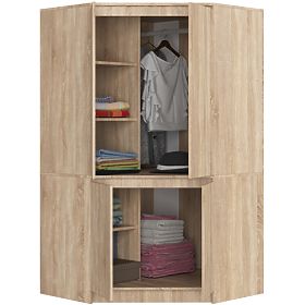 CORNER WARDROBE S100 4D CLP OAK SONOMA