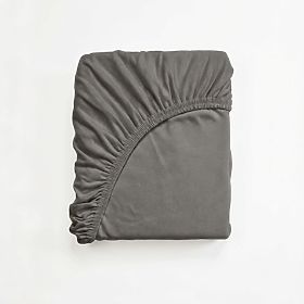 Cotton Fitted Sheet 180x80 cm - Dark Gray
