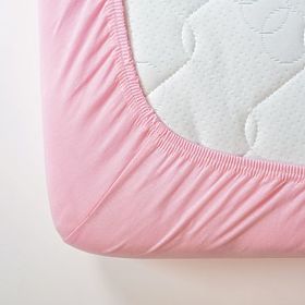 Cotton Fitted Sheet 180x90 cm - Pink