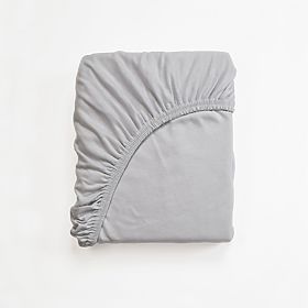 Cotton Fitted Sheet 190x90 cm - Grey