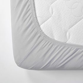 Cotton Fitted Sheet 190x90 cm - Grey