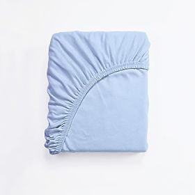 Cotton Fitted Sheet 200x80 cm - Light Blue